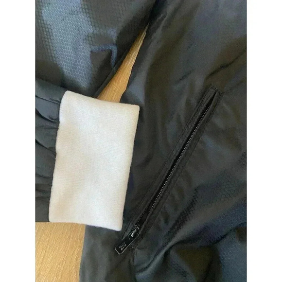 JACK & JONES White Lined Windbreaker Jacket size M Mens Full Zip Outdoors Black - Picture 13 of 14